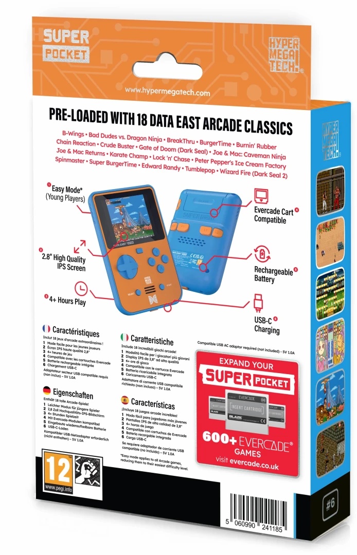 Super Pocket - Data East Edition (Evercade互換) (輸入版) - 画像 (6)