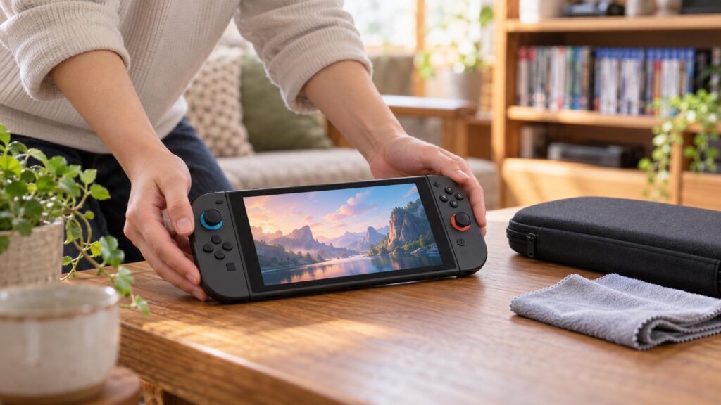 Nintendo Switch 2を手入れしながら長く愛用するイメージ